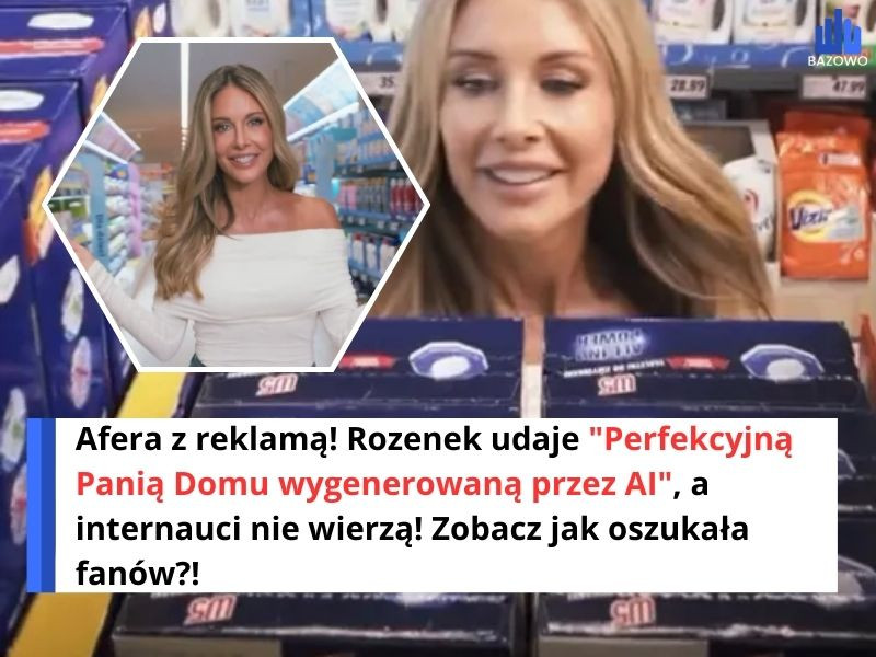 Afera z reklamą! Rozenek udaje "Perfekcyjną Panią Domu wygenerowaną przez AI", a internauci nie wierzą! Zobacz jak oszukała fanów?!